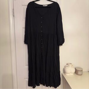 Black Button-Down Dress
